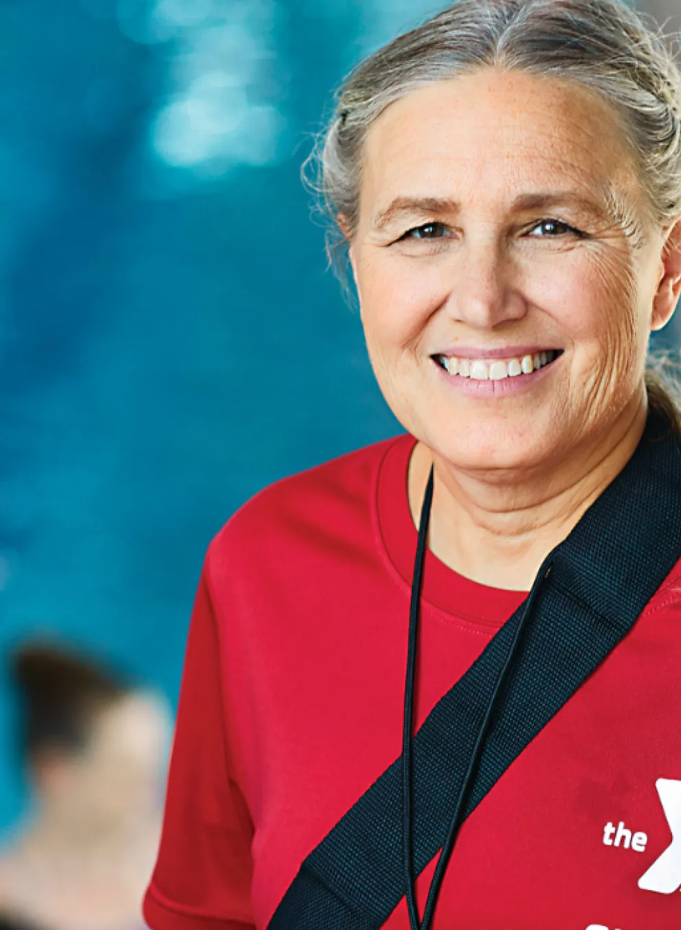 female lifeguard smiling