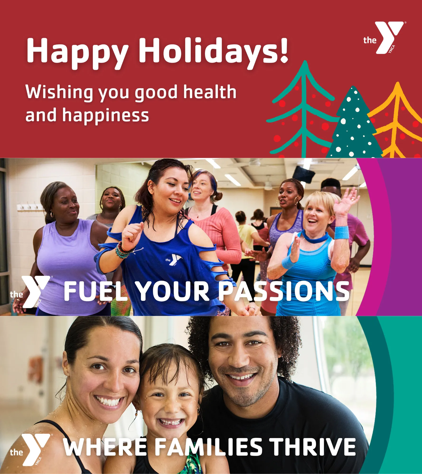 three additional design options for YMCA gift certificates